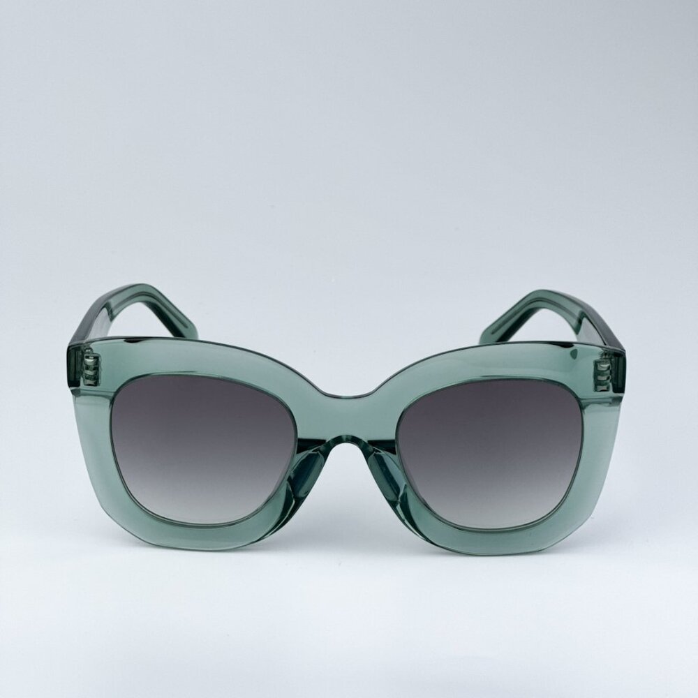 Celine CL4005FN/S 93B BRAND NEW Sunglasses  Light Green Gradient Smoke Geometric - Picture 4 of 11